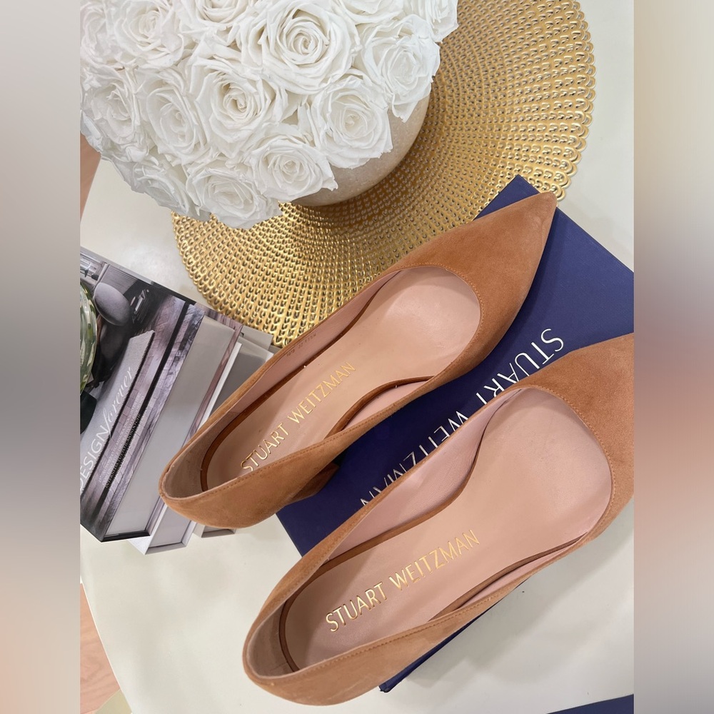 Stuart Weitzman Suede Pointed Toe Pumps - image 2